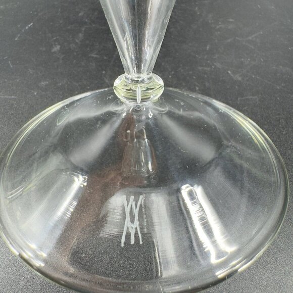 Venetian Clear Glass Champagne Flute Glasses Tall Elegant Delicate Italy Set 2 - Picture 6 of 14